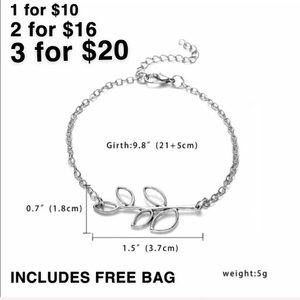 Firm💰Silver Hollow Leaf 🍃 Bangle Bracelet